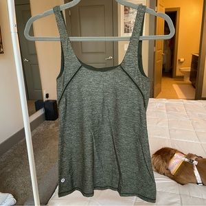 Lululemon workout tank top in green